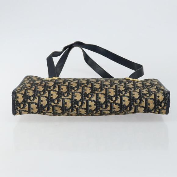 DIOR Trotter Canvas Hand Bag Navy Gold - Picture 8 of 12